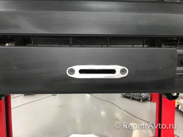 Установка лебедки TMAX-6500 в штатный бампер