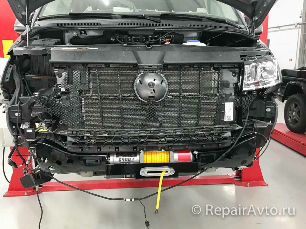 Установка лебедки на Volkswagen Caravelle