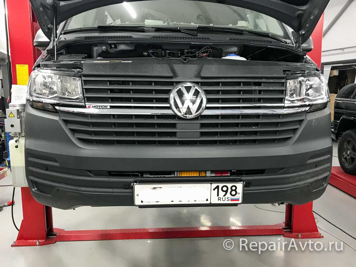 Установка лебедки на Volkswagen Caravelle