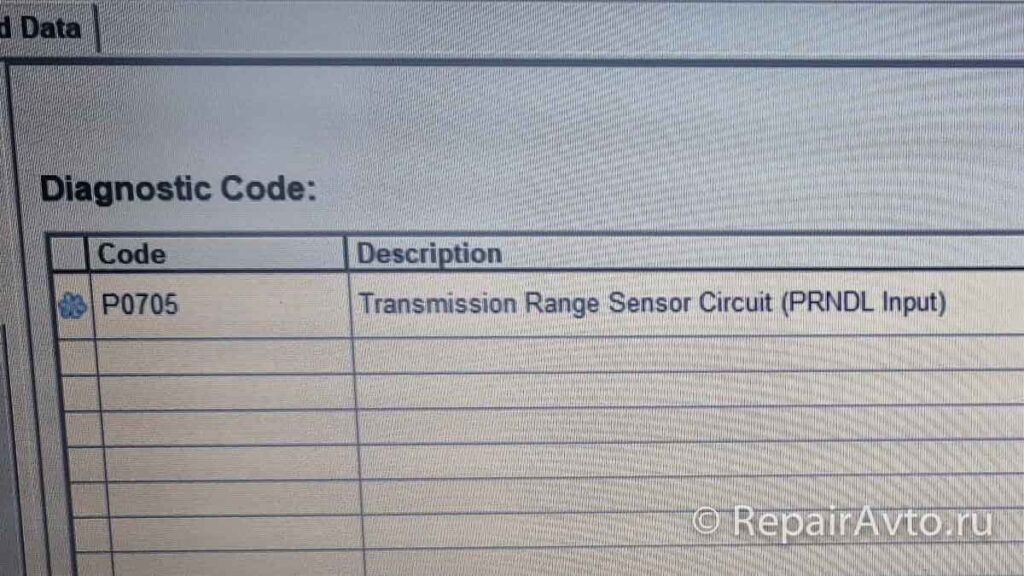 Ошибка на Toyota Rav4: «P0705 Transmission Range Sensor Circuit (PRNDL Input)»
