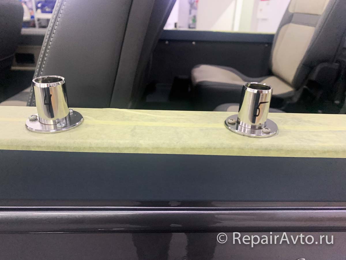 Разметка мест крепления дуг для тента Land Rover Defender Cabriolet