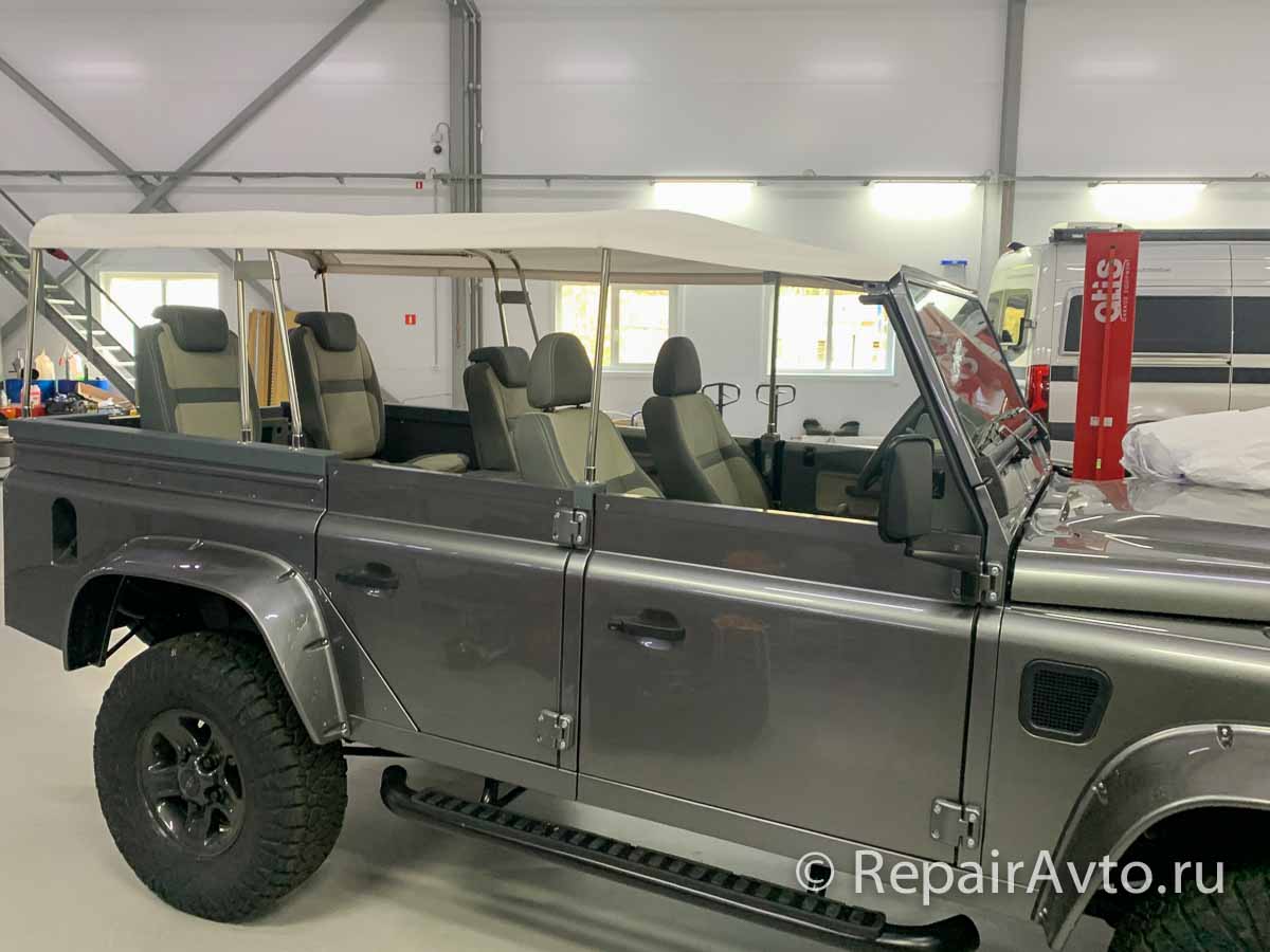 Установка тента на Land Rover Defender Cabriolet
