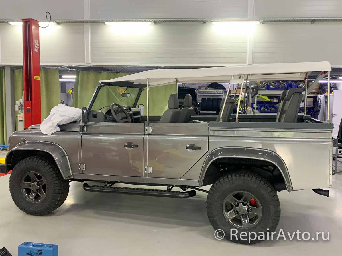 Установка тента на Land Rover Defender Cabriolet